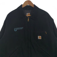 Carhartt カーハート ダック デトロイトジャケット 企業刺繡 ブランケットライナー ブラック 125周年 USA製 J001 Size XL-R 福生店