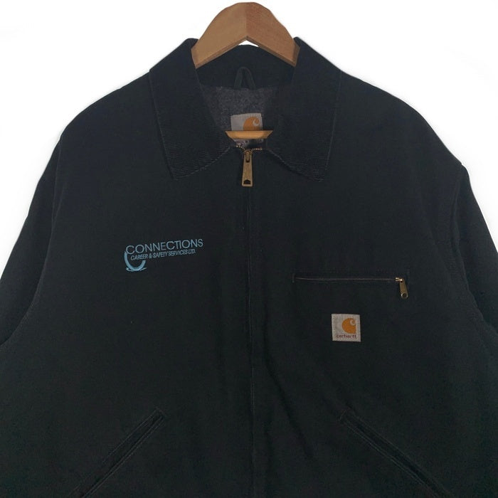 Carhartt カーハート ダック デトロイトジャケット 企業刺繡 ブランケットライナー ブラック 125周年 USA製 J001 Size XL-R 福生店