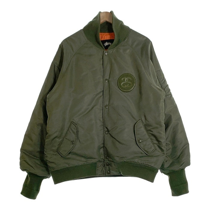 STUSSY ステューシー FRAGMENT DESIGN フラグメント デザイン 35TH 15AW MA-1 SF BOMBER JACKET ボンバージャケット オリーブ Size XL 福生店