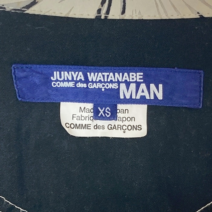 JUNYA WATANABE COMME des GARCONS MAN ジュンヤワタナベ コムデギャルソンマン WS-B016 AD2016 キュプラ×レーヨン 猫目ボタン オープンカラー アロハシャツ ブラック sizeXS 瑞穂店