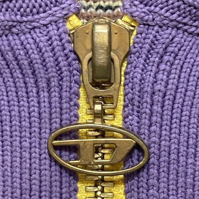 DIESEL ディーゼル K-AMILLUS ハーフジップ デザートカモ ニットセーター ベージュxブラウン Size M 瑞穂店