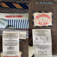 Brooks Brothers ブルックスブラザーズ コットンフランネル ヘリンボーン 2Bテーラードジャケット ブラウン エルボーパッチ Size L 福生店