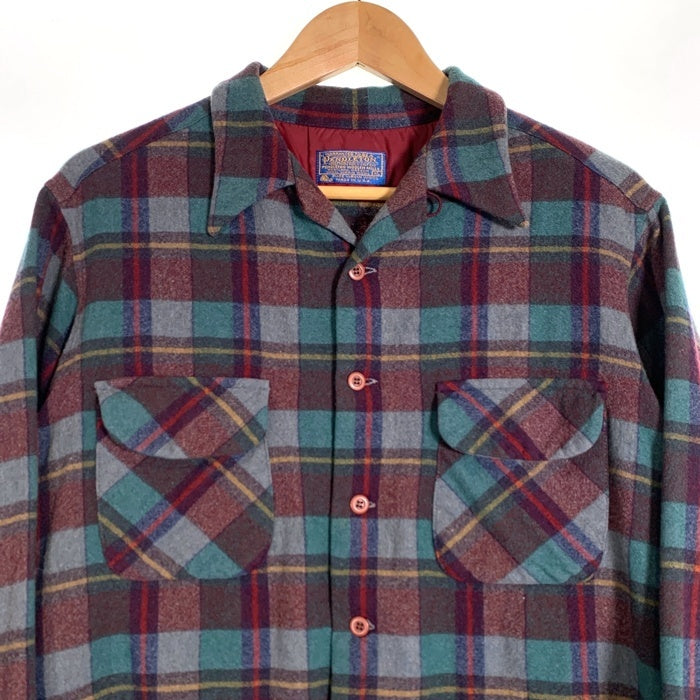 70's PENDLETON ペンドルトン ボードシャツ チェックウール グリーン Size XL 福生店