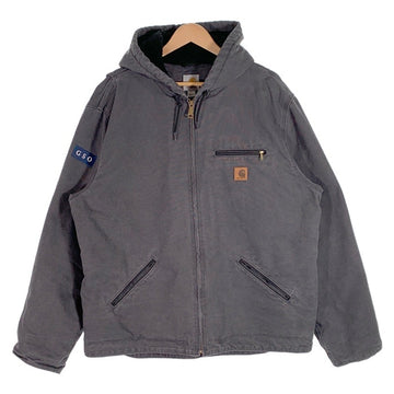 Carhartt カーハート ウォッシュド ダック地 ジップアップジャケット 内ボア フェードブラック J141-029 Size XL 福生店