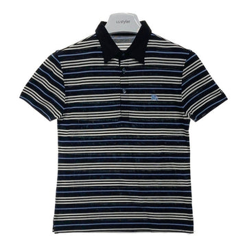 BURBERRY BLACK LABEL バーバリーブラックレーベル コットンボーダーポロシャツ ブラック BMV03-901-09 Size 1 瑞穂店