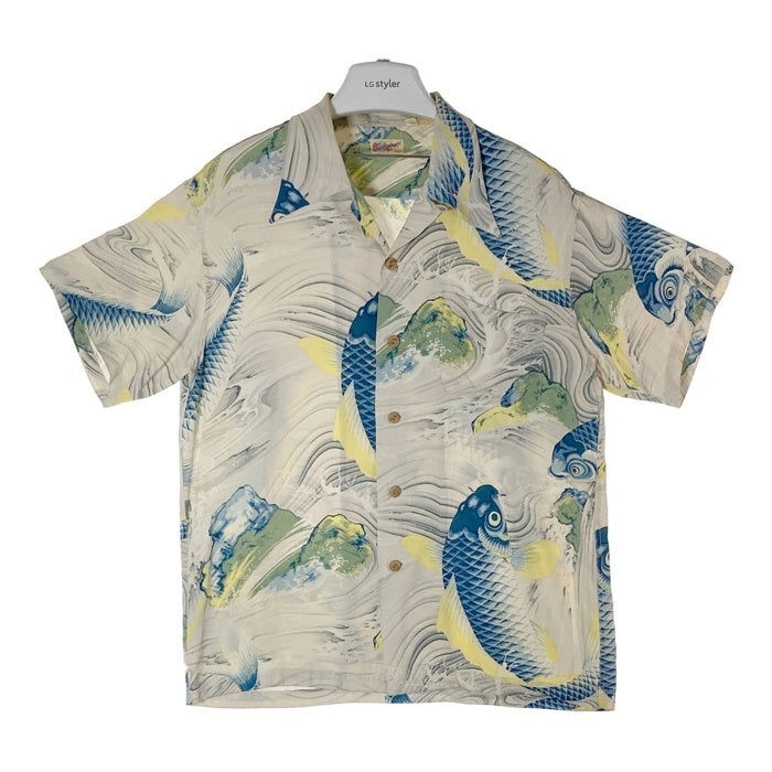 SUN SURF サンサーフ レーヨン アロハシャツ グレー sizeM 瑞穂店