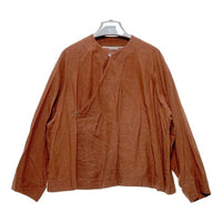 ARTS&SCIENCE アーツアンドサイエンス リネン ブラウス シャツ ブラウン 長袖 0241-L2089-1030 Size 1 瑞穂店