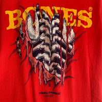 80's 90's POWELL PERALTA パウエルペラルタ BONES 半袖 Tシャツ レッド Size S相当 福生店