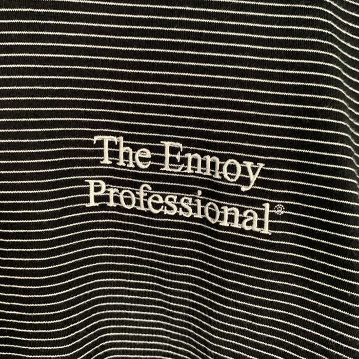 The Ennoy Professional エンノイ プロフェッショナル 23SS L/S Border T-Shirt ロングスリーブ ボーダーTシャツ ブラック SS23BRENCT04AM Size XXL 福生店