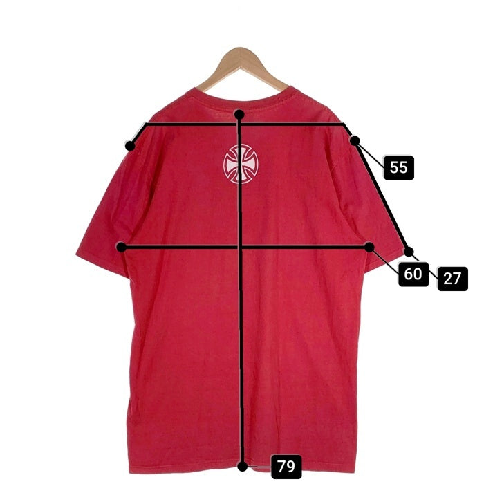 00's INDEPENDENT インデペンデント プリントTシャツ レッド アイアンクロス Size XXL 福生店
