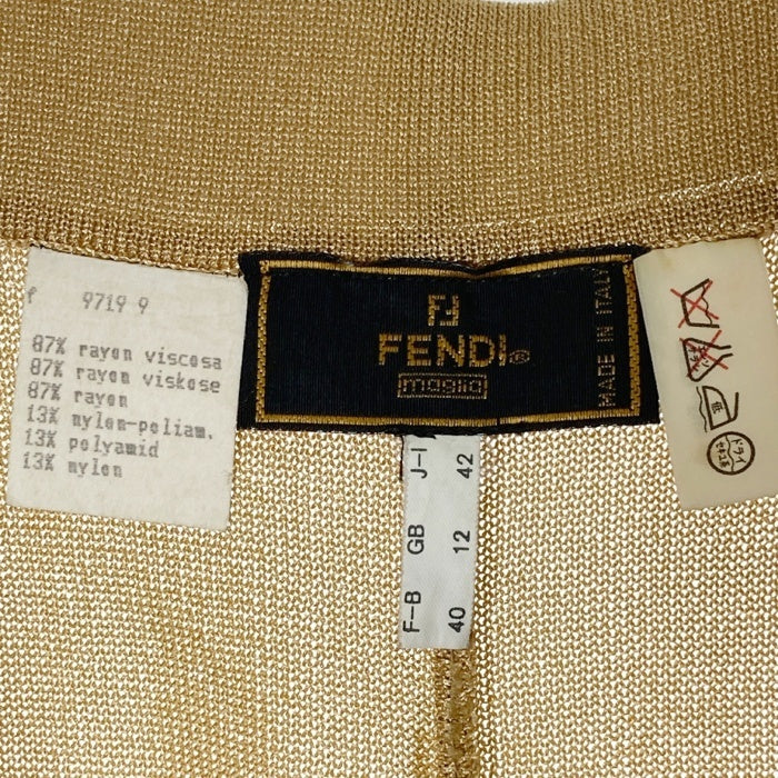 FENDI フェンディ レーヨン×ナイロン パンツ ヴィンテージ ベージュ size42 瑞穂店