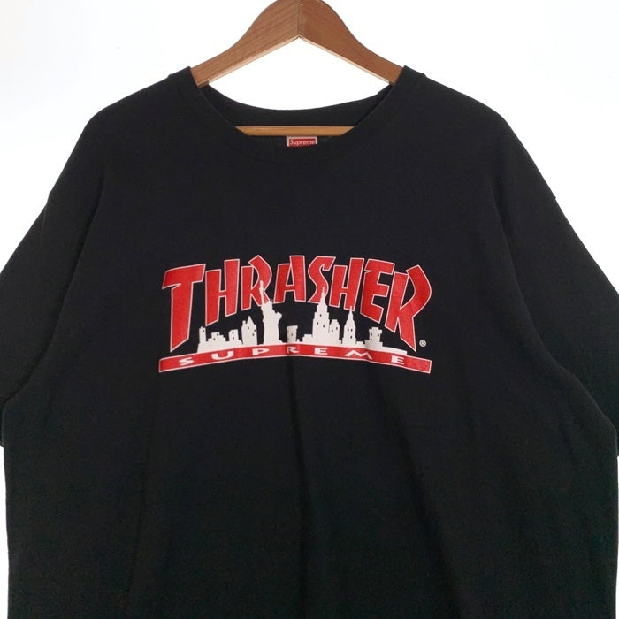 SUPREME シュプリーム 21AW THRASHER スラッシャー Skyline Tee スカイライン プリントTシャツ ブラック Size XL 福生店
