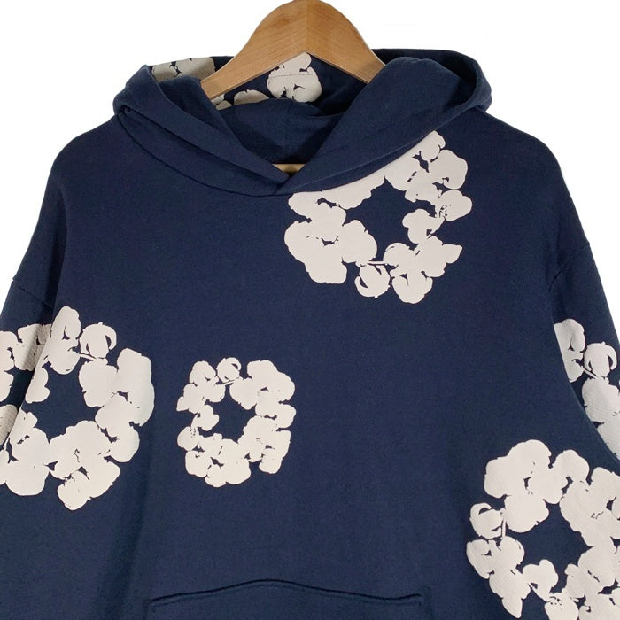 DENIM TEARS デニムティアーズ COTTON WREATH HOODIE コットンリース プルオーバースウェットパーカー ネイビー Size XL 福生店