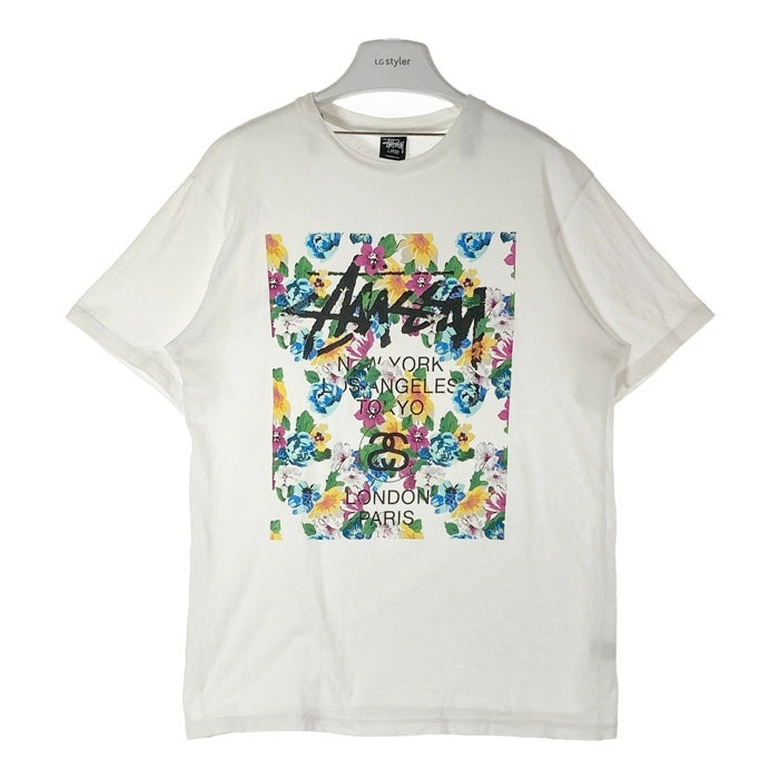 Stussy ステューシー ボタニカル ワールドツアー Tシャツ ホワイト sizeL 瑞穂店