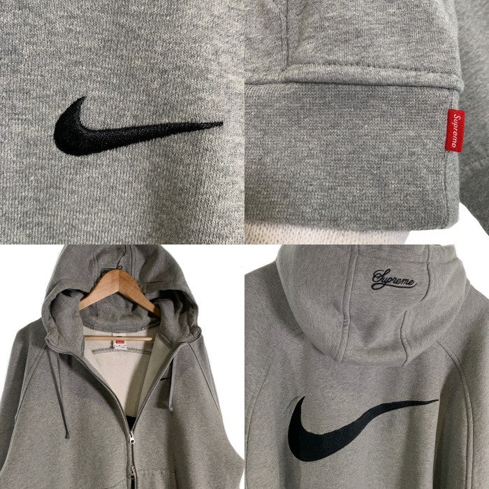 SUPREME シュプリーム 25SS NIKE ナイキ Zip Up Hooded Sweatshirt ジップアップ スウェットパーカー グレー HF9633-063 Size M 福生店