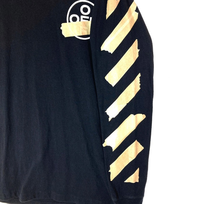 OFF-WHITE オフホワイト 20SS TAPE ARROW プリント ロングTシャツ ブラック sizeL 瑞穂店
