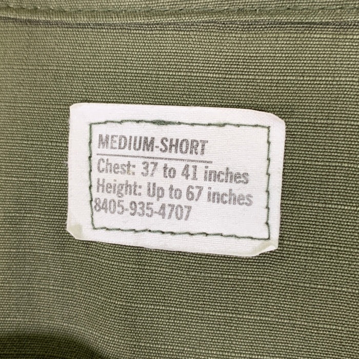 70’s U.S.ARMY 米軍 ジャングルファティーグ ミリタリージャケット オリーブ 8405-935-4707 70年会計 1 Size M-S 福生店
