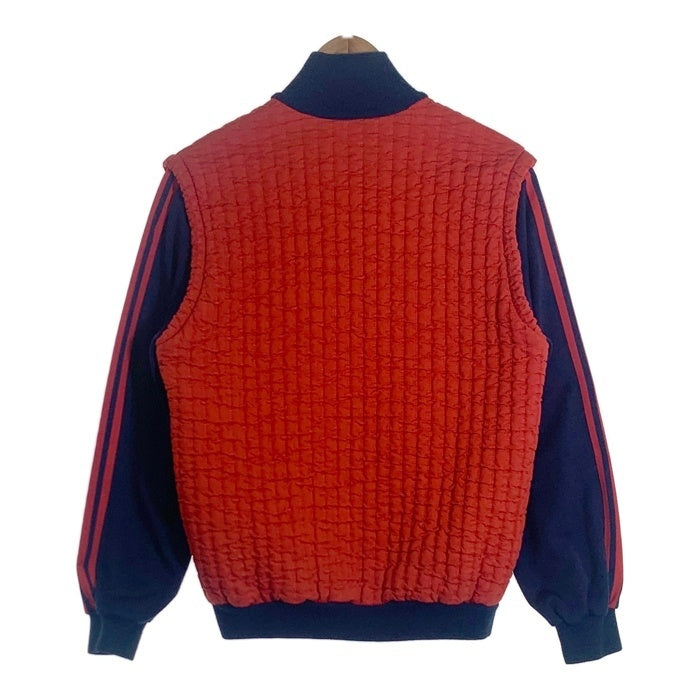80-90's adidas アディダス トラックジャケット フリル切替 レッド ネイビー ririジップ レディース Size US L 福生店