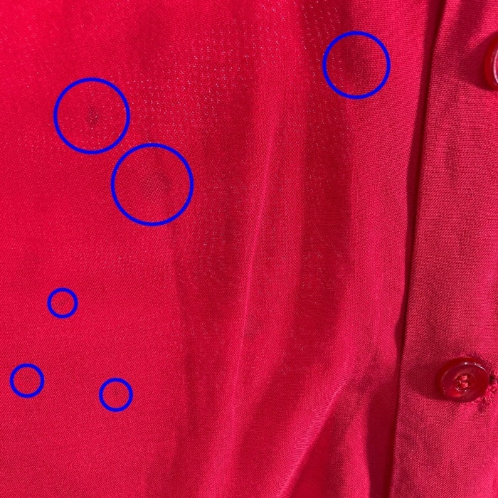 Service Bowling Shirt サービスボウリングシャツ 60's チェーン刺繍 ボウリングシャツ レッド size- 瑞穂店