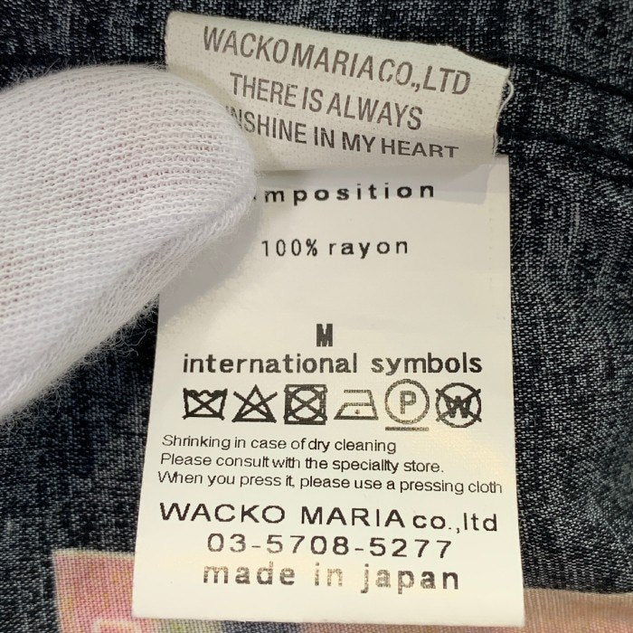 WACKO MARIA ワコマリア DJ HARVEY オープンカラーレーヨンシャツ ブラック 半袖 Size M 福生店