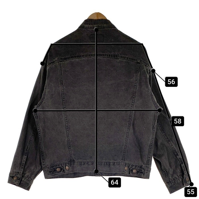 80's Levi's リーバイス ブラックデニム トラッカージャケット USA製 後染め Size L 福生店