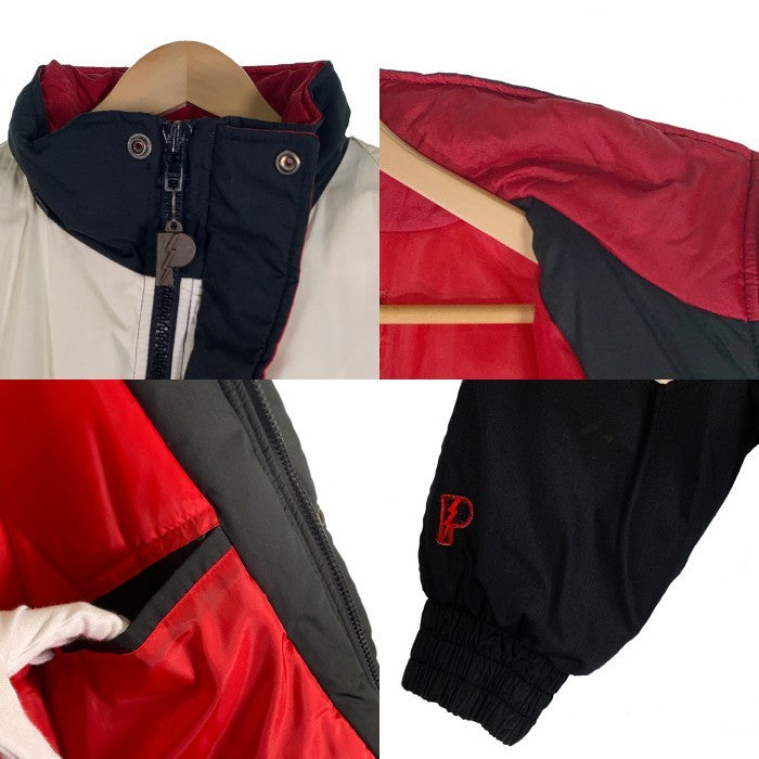 90's NBA CHICAGO BULLS シカゴ・ブルズ PRO PLAYER 中綿 ジャケット スタジャン ホワイト ブラック レッド Size XL 福生店