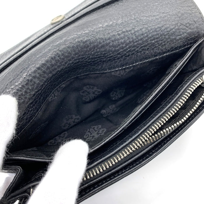 CHROME HEARTS クロムハーツ JUDY ジュディ レザーウォレット クロスボール 長財布 ブラック 福生店