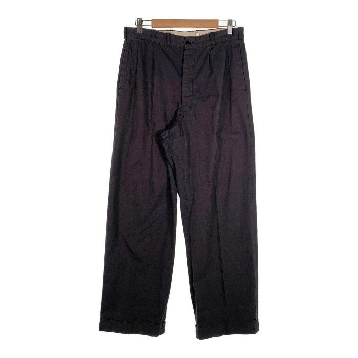 BELAFONTE ベラフォンテ RAGTIME 2TACK TROUSERS (WASHED) 2タック トラウザーパンツ スミブラック Size L 福生店