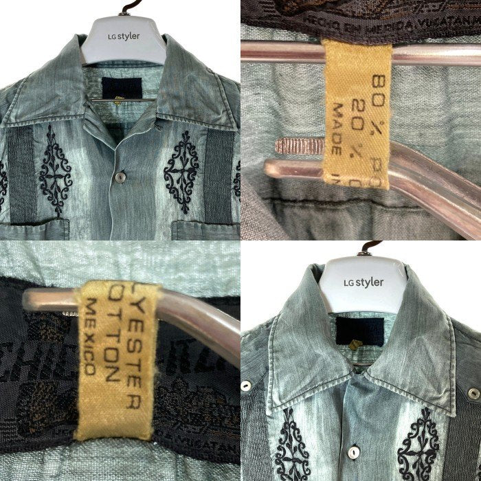 CHICHEN-ITZA チチェンイッツァ 70s キューバシャツ グレー size38 瑞穂店