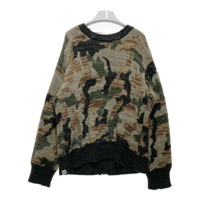 AVIREX アヴィレックス 2WAY パターンニットトップス カーディガン カモフラ sizeF 瑞穂店