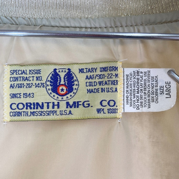 CORINTH コリンス USA製 IDEAL コットン MA-1 フライトジャケット ベージュ sizeL 瑞穂店