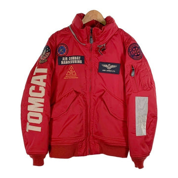 AVIREX アヴィレックス CUSTOM CWU TOP GUN トップガン フライトジャケット レッド 中綿 6102176 Size L 福生店