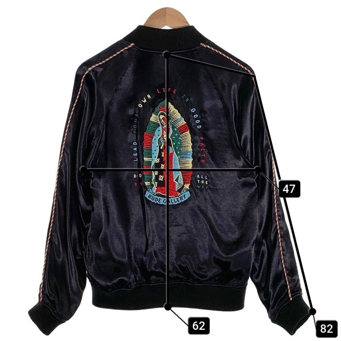 RUDE GALLARY TOKYO ルード ギャラリー トウキョウ 21AW OTO SKULL × MEX MARIA REVERSIBLE SOUVENIR JACKET マリア リバーシブル スーベニア ジャケット スカジャン ブラック Size 2 (Sサイズ） 福生店