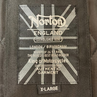 Norton ノートン 243N1707 ワッペン 刺繡 スタジャン ジャケット 袖フェイクレザー オフホワイト SizeXL 瑞穂店