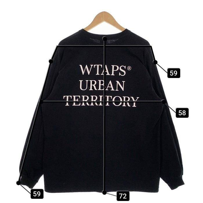 WTAPS ダブルタップス SNEAK URBAN TERRITORY プリント ロングスリーブTシャツ ブラック Size 02 福生店