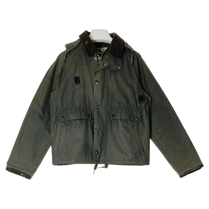 Barbour バブアー 1202060 ショート丈 オイルドコーティングジャケット SL SPEY フード付き カーキ size36 瑞穂店