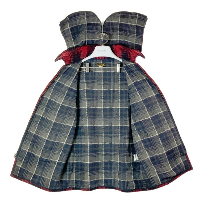 JELADO ジェラード Wool Hunting Jacket ウールハンティングジャケット フード付 チェック レッド size38 瑞穂店