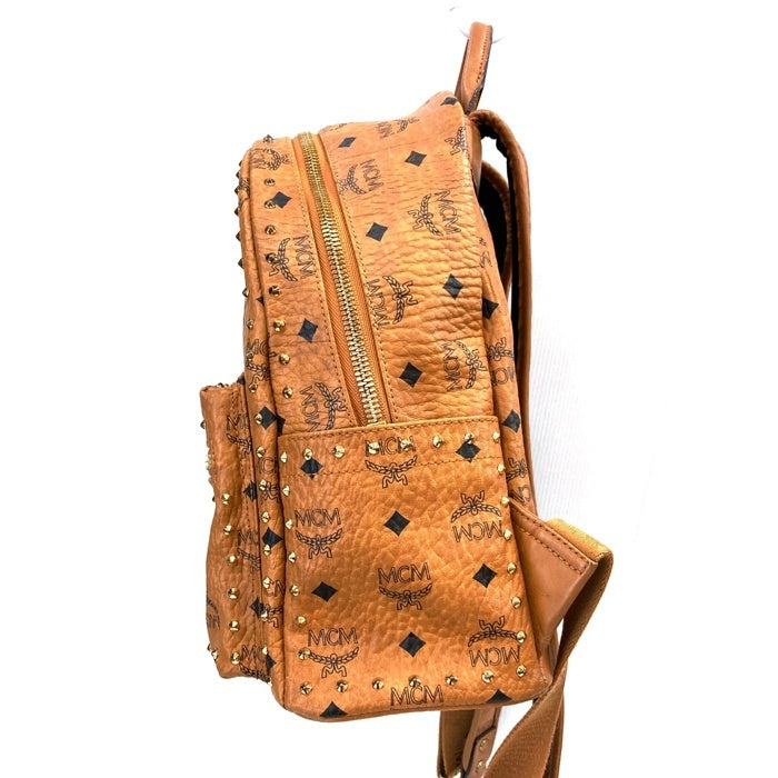 MCM エムシーエム スターク スタッズアウトライン ヴィセトスバックパック リュック ブラウン MMK8AVE61CO001 瑞穂店