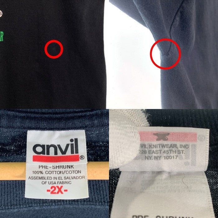 00's IRISH PIRATES FOR HIRE スカルボーン プリントTシャツ ブラック 2005コピーライト anvil Size 2XL 福生店