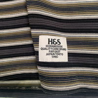 Hide and Seek ハイドアンドシーク 26SS Border S/S Tee ボーダーショートスリーブTシャツ グレー グリーン HT-040926 Size XL 福生店
