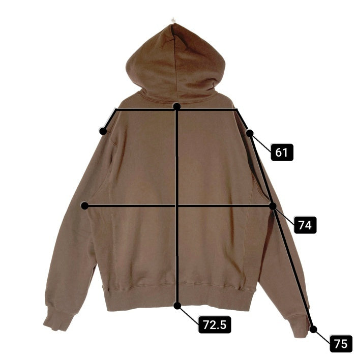 LAAMS ラームズ LOGO HOODIE ロゴワッペン プルオーバースウェットパーカー ブラウン Size XXL 瑞穂店