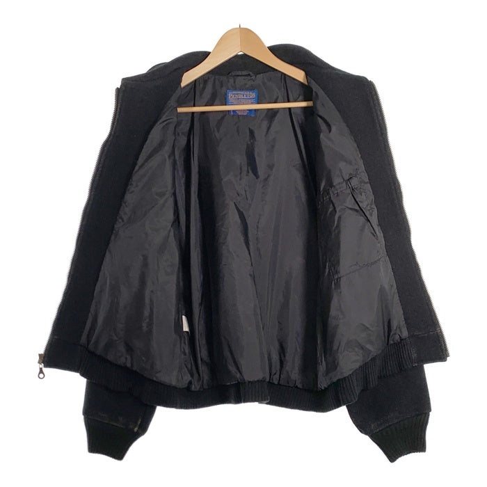 PENDLETON ペンドルトン ウール ジップアップ リブジャケット ブラック USA製 Size XL 福生店