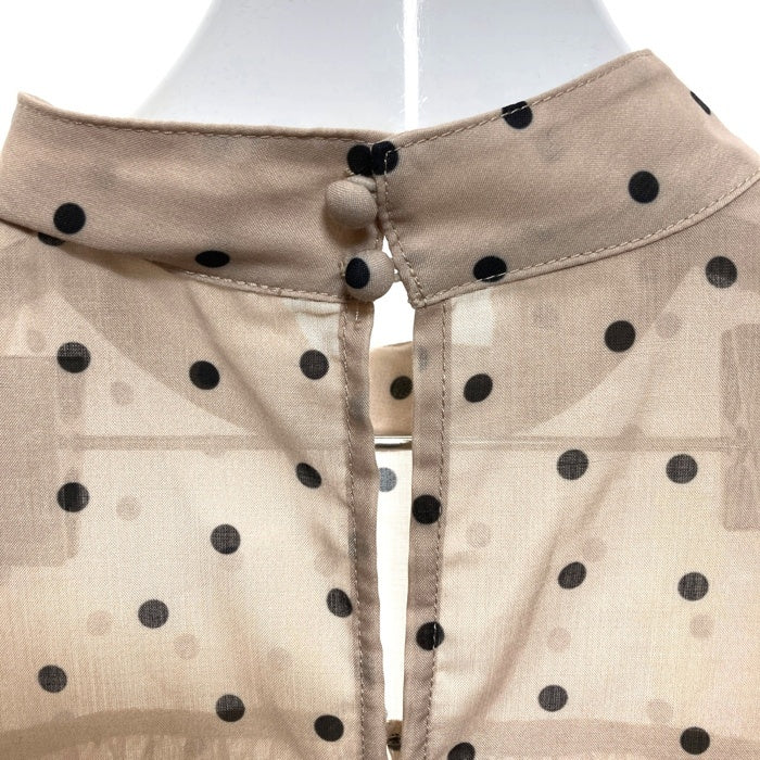 rienda リエンダ フリルショルダードットブラウス ベージュ sizeF 瑞穂店