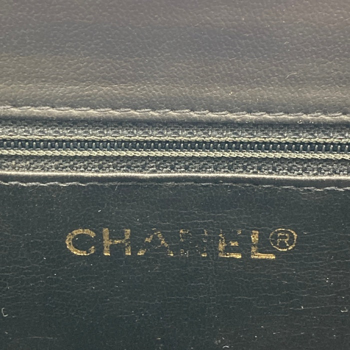 CHANEL シャネル ヴィンテージ ココマーク バニティバッグ キャビアスキン ショルダーストラップ カード付 ブラック 瑞穂店