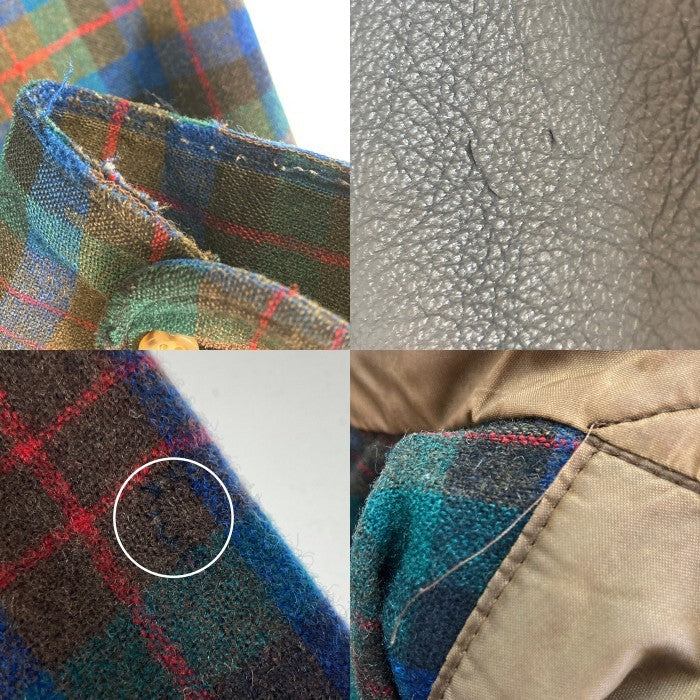 PENDLETON ペンドルトン 70's USA製 ウールシャツ エルボーパッチ ブルー×グリーン sizeM 瑞穂店