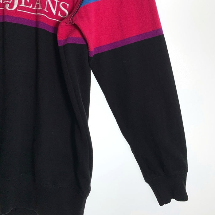 PALACE パレス 17FW Palace Jean  刺繍 クルーネック スウェット ブラック ピンク ブルー Size L 福生店