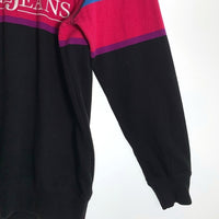 PALACE パレス 17FW Palace Jean  刺繍 クルーネック スウェット ブラック ピンク ブルー Size L 福生店
