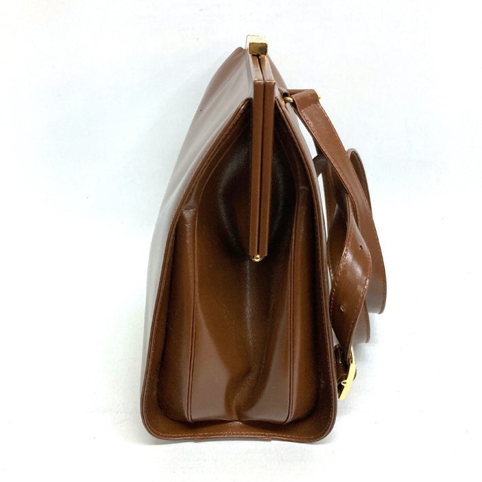 OLD GUCCI オールドグッチ 00320460048 レザー がま口 リュック ブラウン 瑞穂店