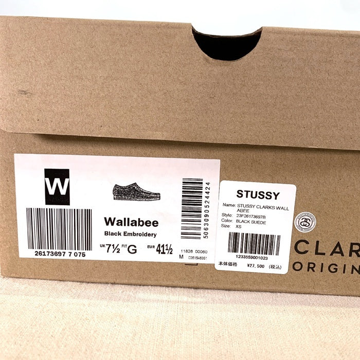 Clarks クラークス 23AW STUSSY ステューシー Wallabee ワラビー ブーツ ブラック Size UK7 1/2 (26.0cm) 福生店