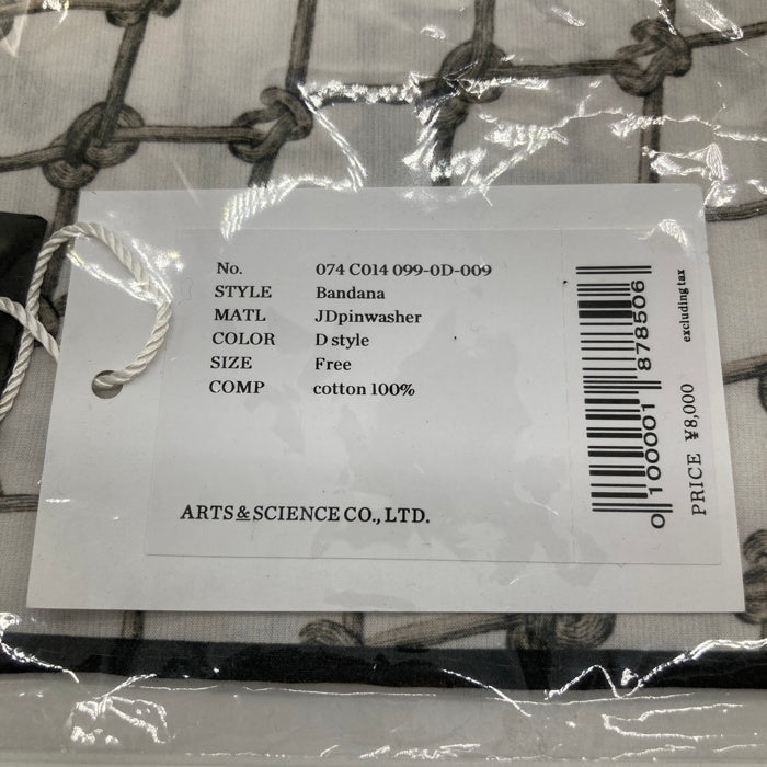 ARTS&SCIENCE アーツアンドサイエンス Bandana バンダナ コットン100％ 総柄 074C014099-0Ｄ-009 2 瑞穂店